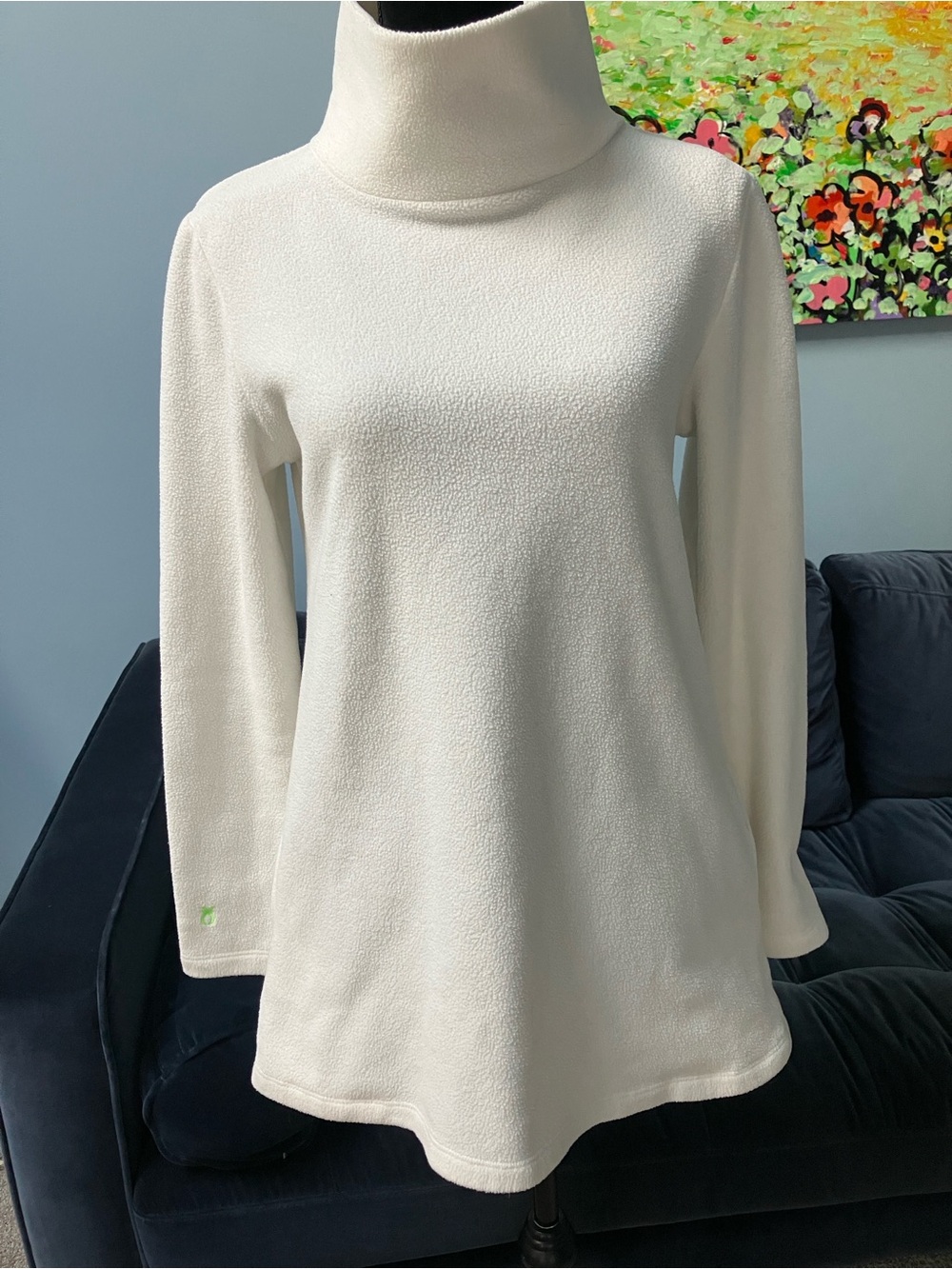 Dudley Stephens Cobble Hill Fleece Turtleneck Tunic Off-White M